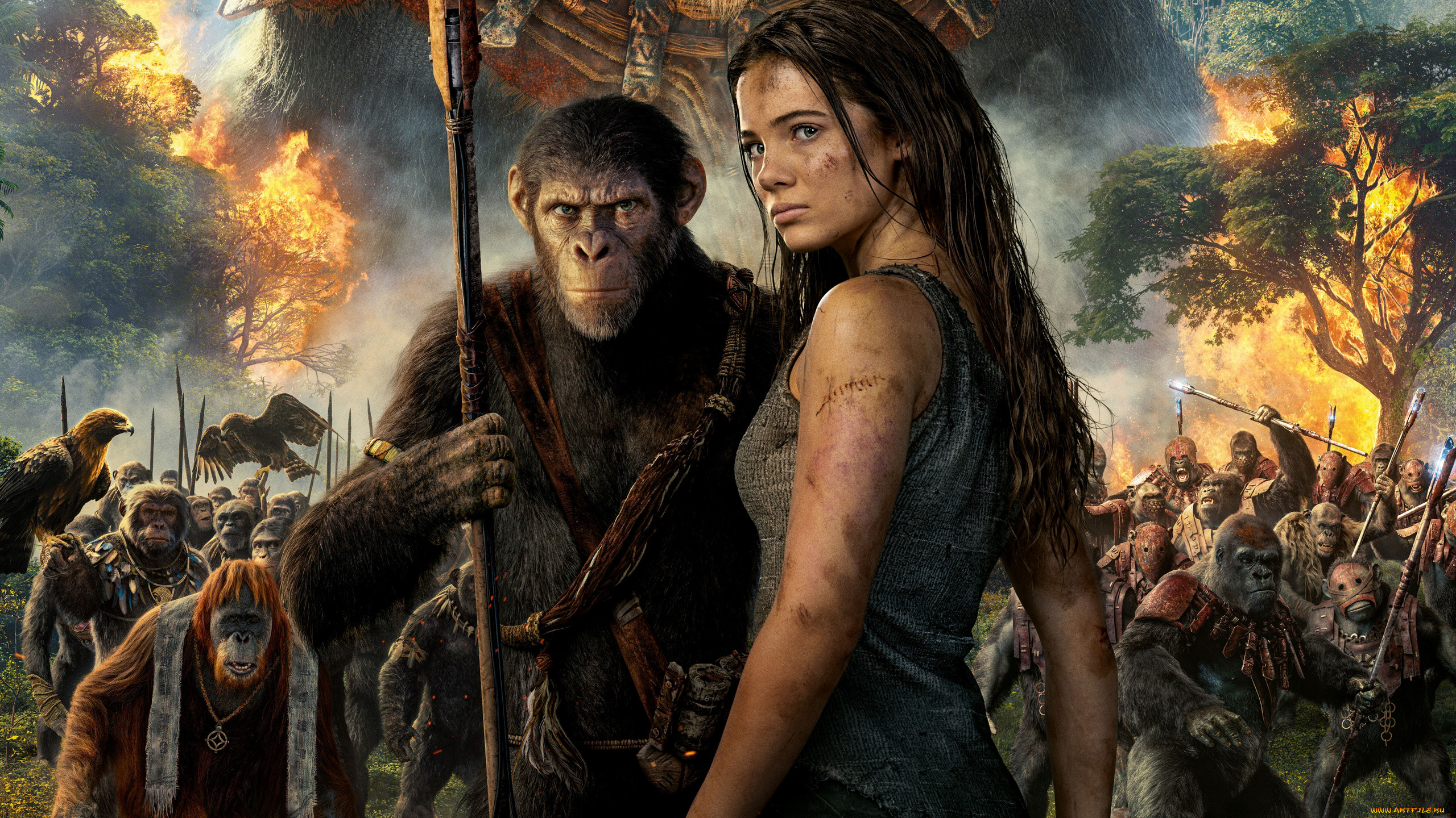kingdom of the planet of the apes  ,  2024 ,  , kingdom of the planet of the apes, , , , , , , , , freya, allan